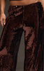 Dark Chocolate Sequin Wide Leg Floaty Pants