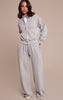 Petite Ash Grey Acid Wash Drawcord Straight Leg Sweatpant