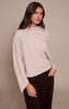 Sand Asymmetric Slouchy Long Sleeve Top