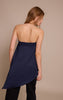 Navy Woven Bandeau Asymmetric Hem Floaty Long Top