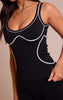 Petite Black Seamless Contrast Seam Gym Vest