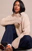 Tall Cream Ombre Crew Neck Knitted Sweater