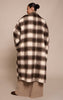 Plus Checked Funnel Neck Wool Look Maxi Coat