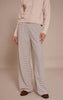 Chocolate Stripe Heavy Cotton Wide Leg Pants