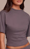Charcoal Grey Soft Touch Boxy T Shirt