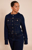 Shape Indigo Stretch Denim Fitted Jacket