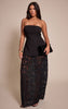 Shape Black Bandeau Lace Insert Maxi Dress