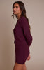 Dark Wine Compact Knit Skirt