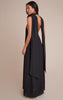 Tall Black Chiffon High Neck Scarf Detail Maxi Dress