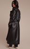 Petite Black Tie Waist Maxi Trench Coat