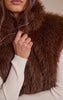 Chocolate Faux Fur Vest