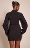 Black Cacoon Sleeve Trim Detail Mini Dress