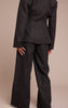 Charcoal Grey Brushed Pinstripe Pants