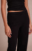 Black Soft Cotton Flared Pants
