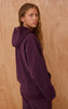 Plum Cotton Fleece Oversized Pull Over Hoodie