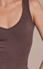 Chocolate Soft Cotton V Neck Vest Top