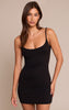 Black Soft Touch Jersey Strappy Bodycon Dress