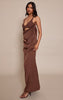 Chocolate Underwired Strappy Maxi Dress