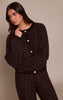 Chocolate Boucle Knitted Button Up Cardigan