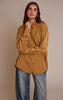 Tan Tencel Oversized Shirt