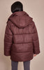 Tall Chocolate Oversized Hooded Puffer Jacket